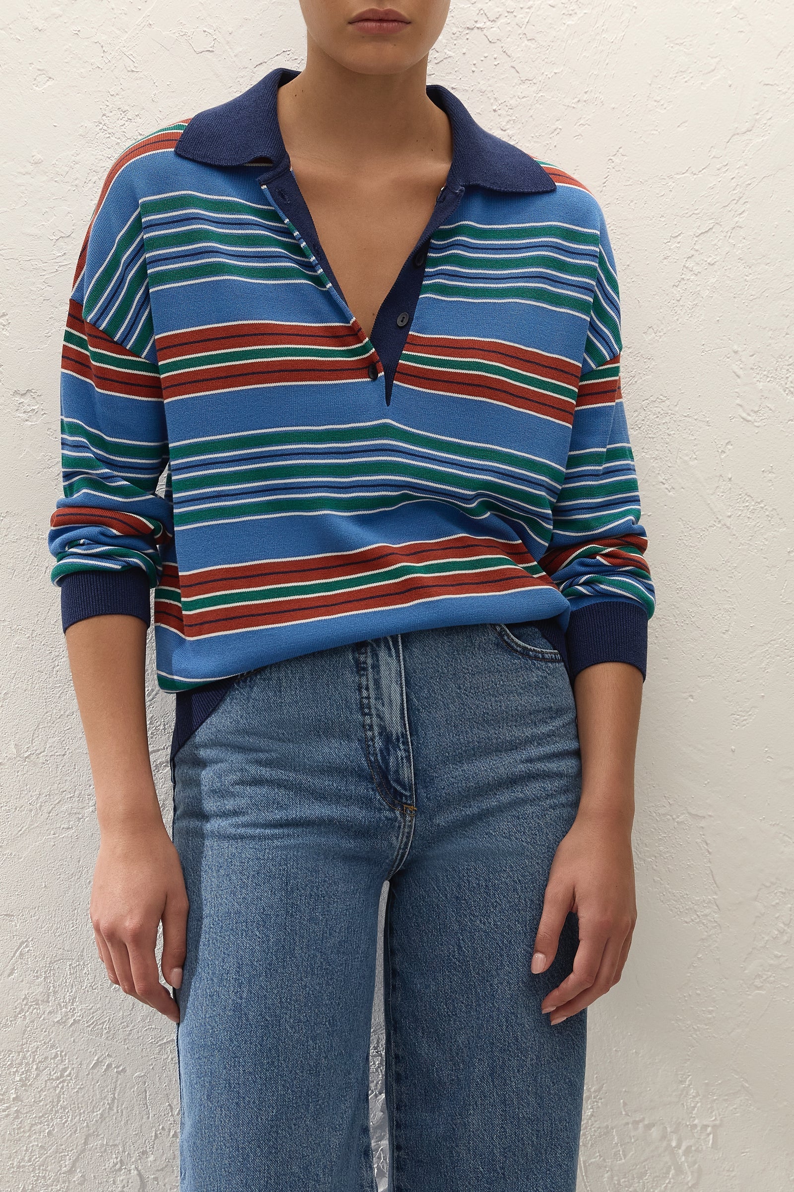 Faithfull The Brand | Harlow Oversized Polo - Juan Stripe