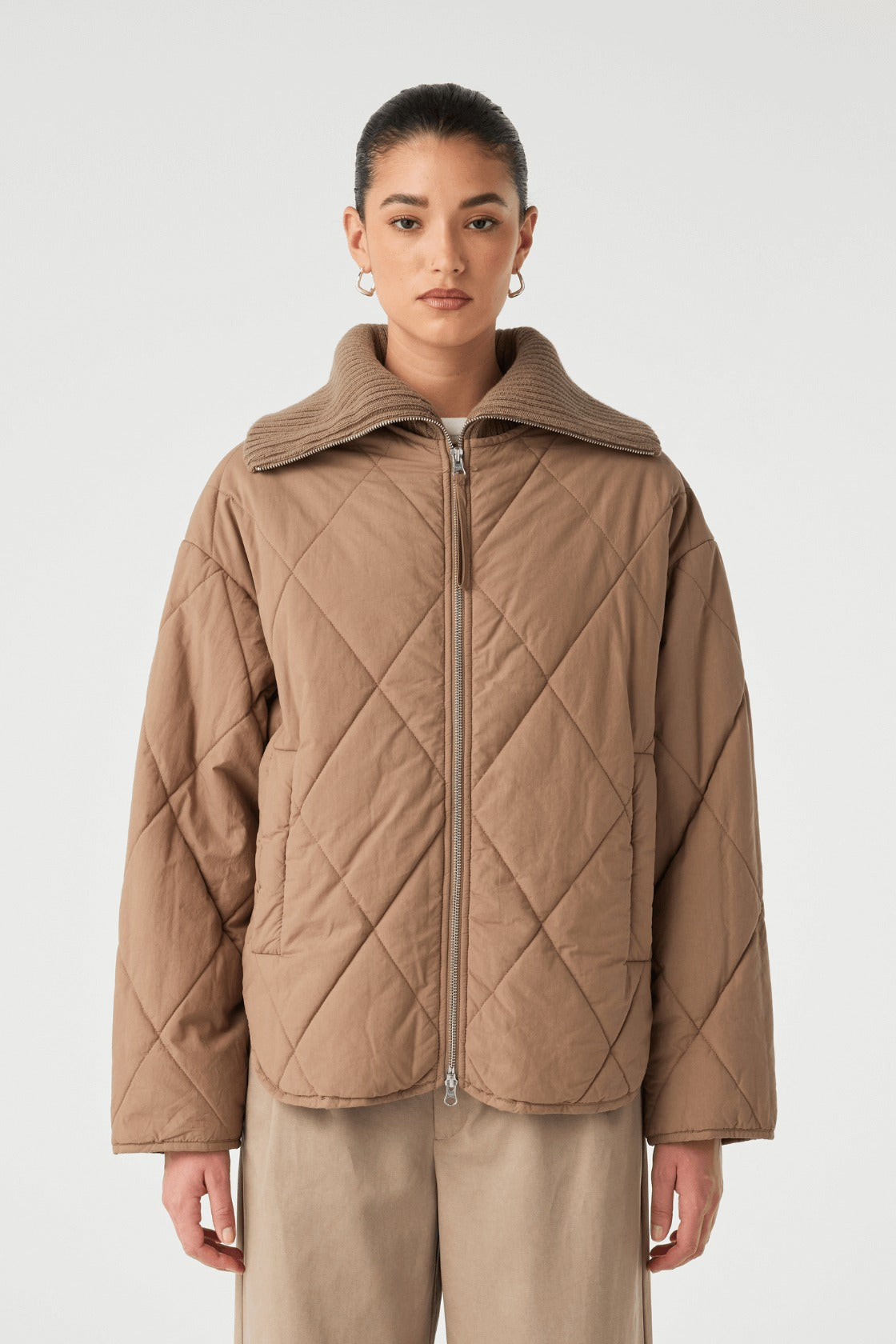 Arcaa Movement | Reece Quilted Jacket - Taupe