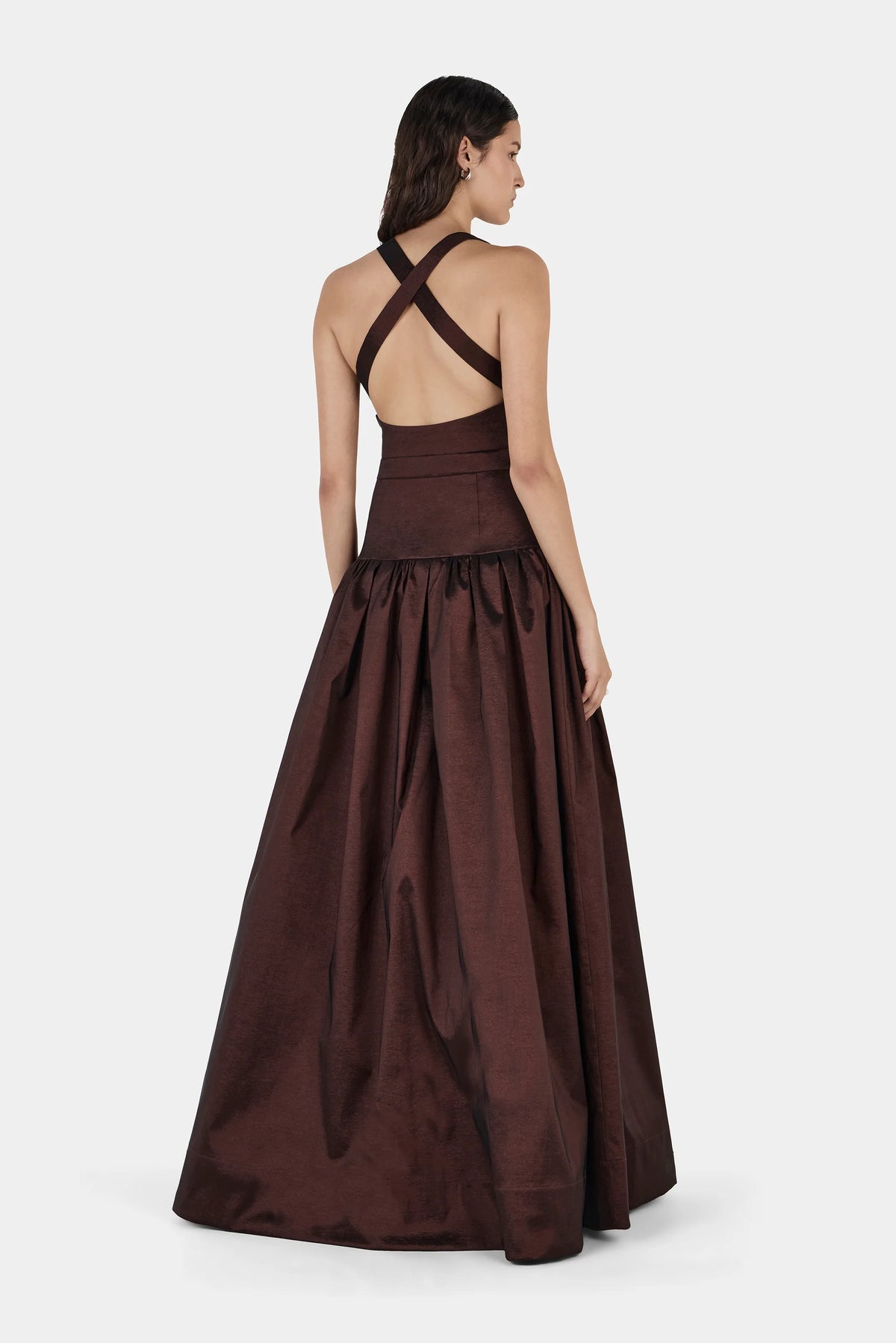 Hansen & Gretel | Iris Taffeta Gown - Choc