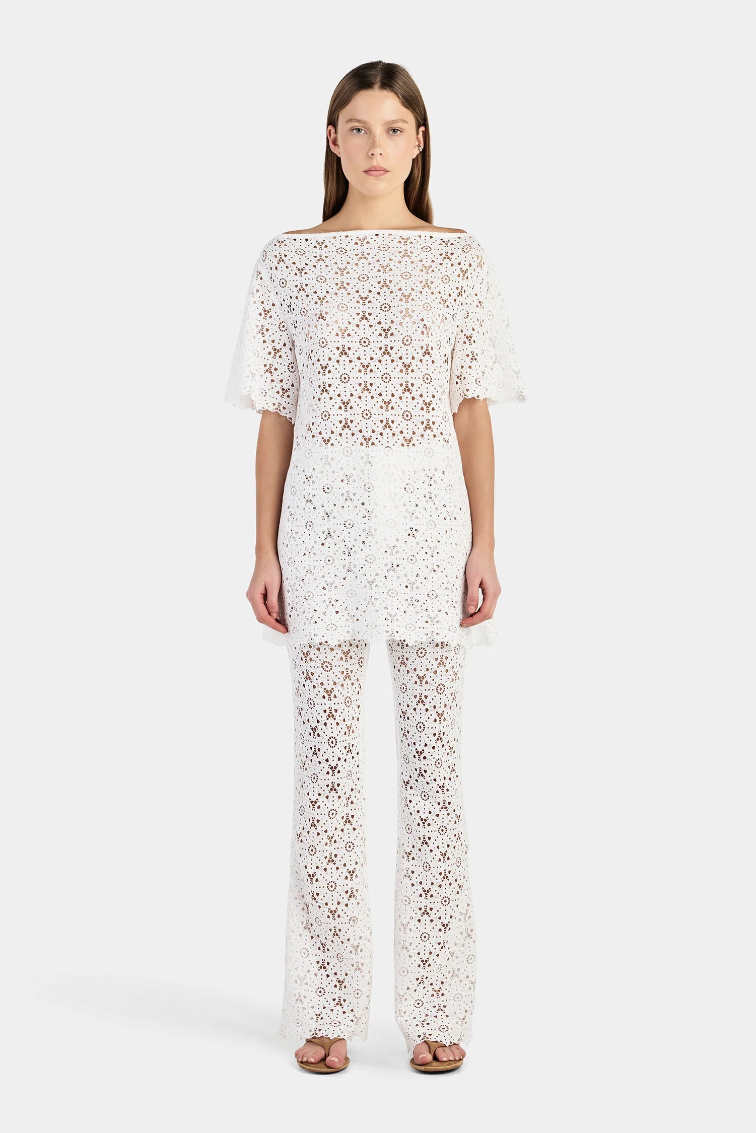 Hansen & Gretel | Marla Lace Tunic Top - Ivory