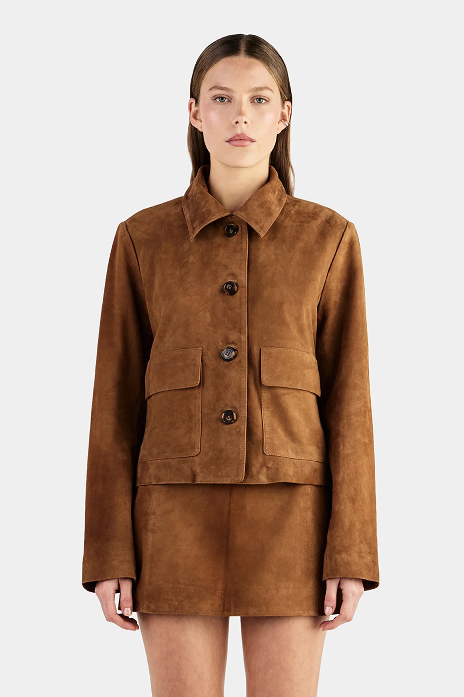 Hansen & Gretel | Logan Suede Coat - Tan Suede