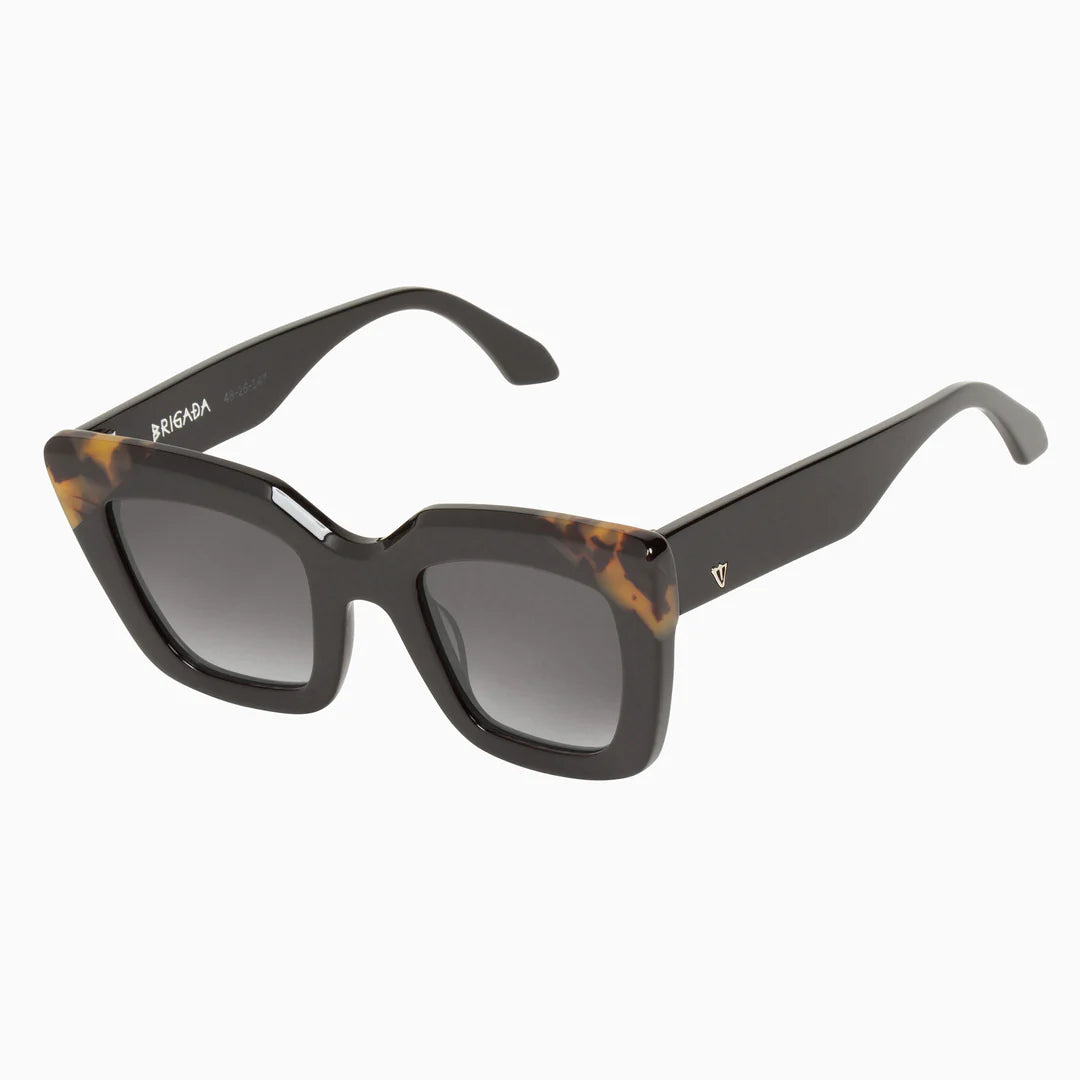 Valley | Brigada - Gloss Black w Tort Brow Corners
