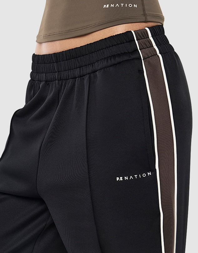 PE Nation | Man Down Trackpant - Black/Major Brown