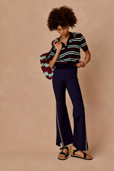 The Upside | Joyela Panelled Flare Pant - Navy