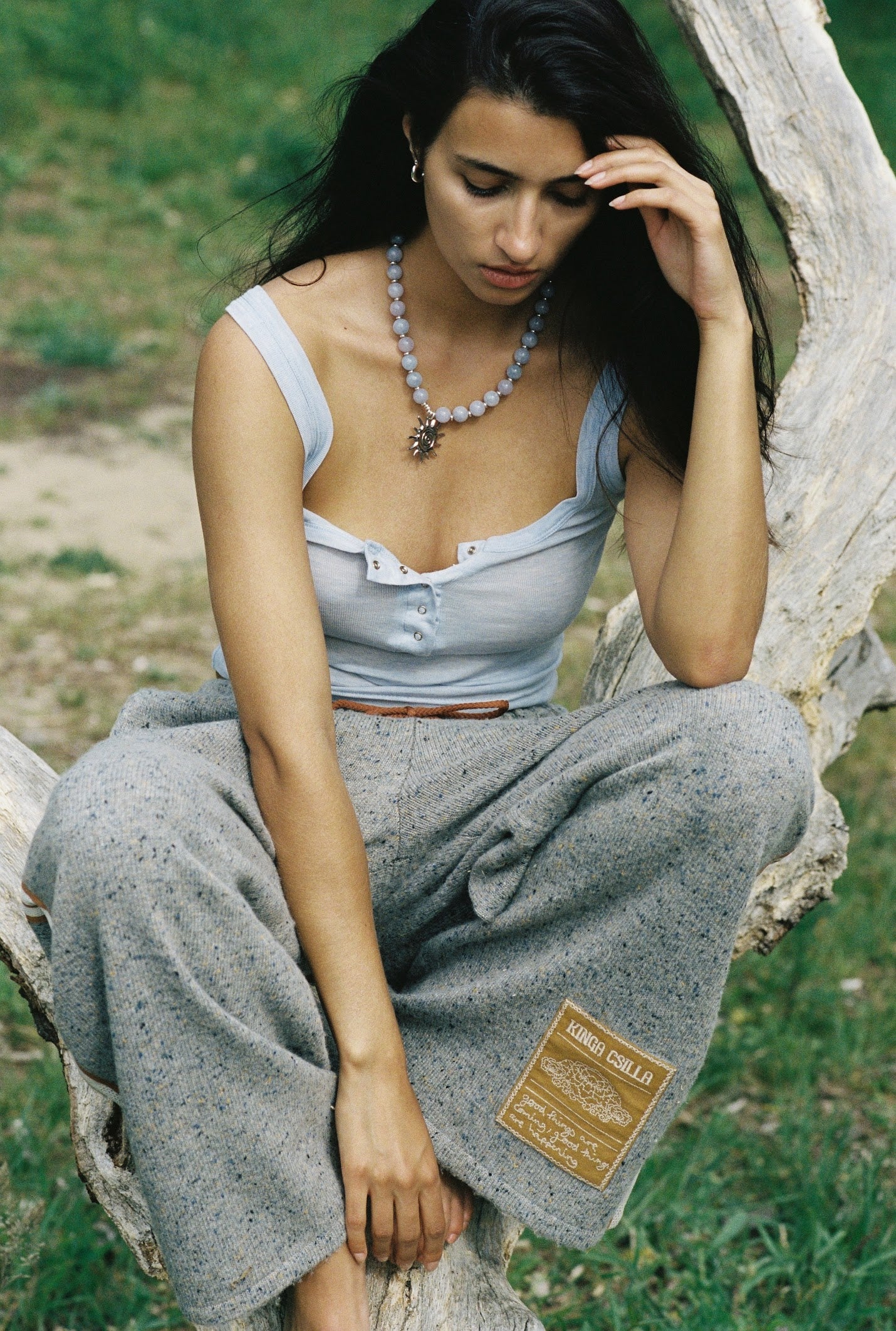 Kinga Csilla | Ophelia Slinky Singlet - Baby Blue
