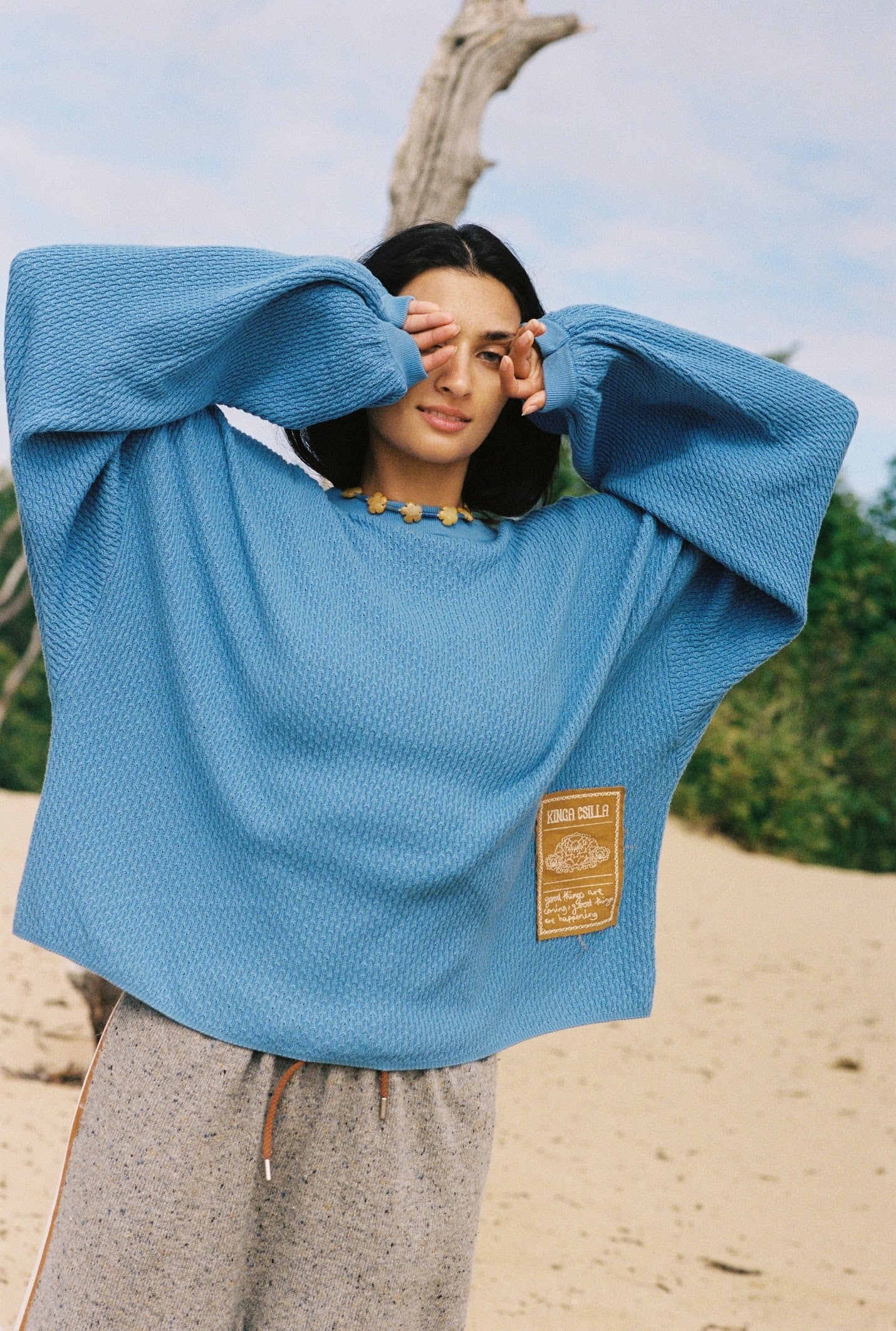 Kinga Csilla | Pomiciare Canto Knit Jumper - Blue