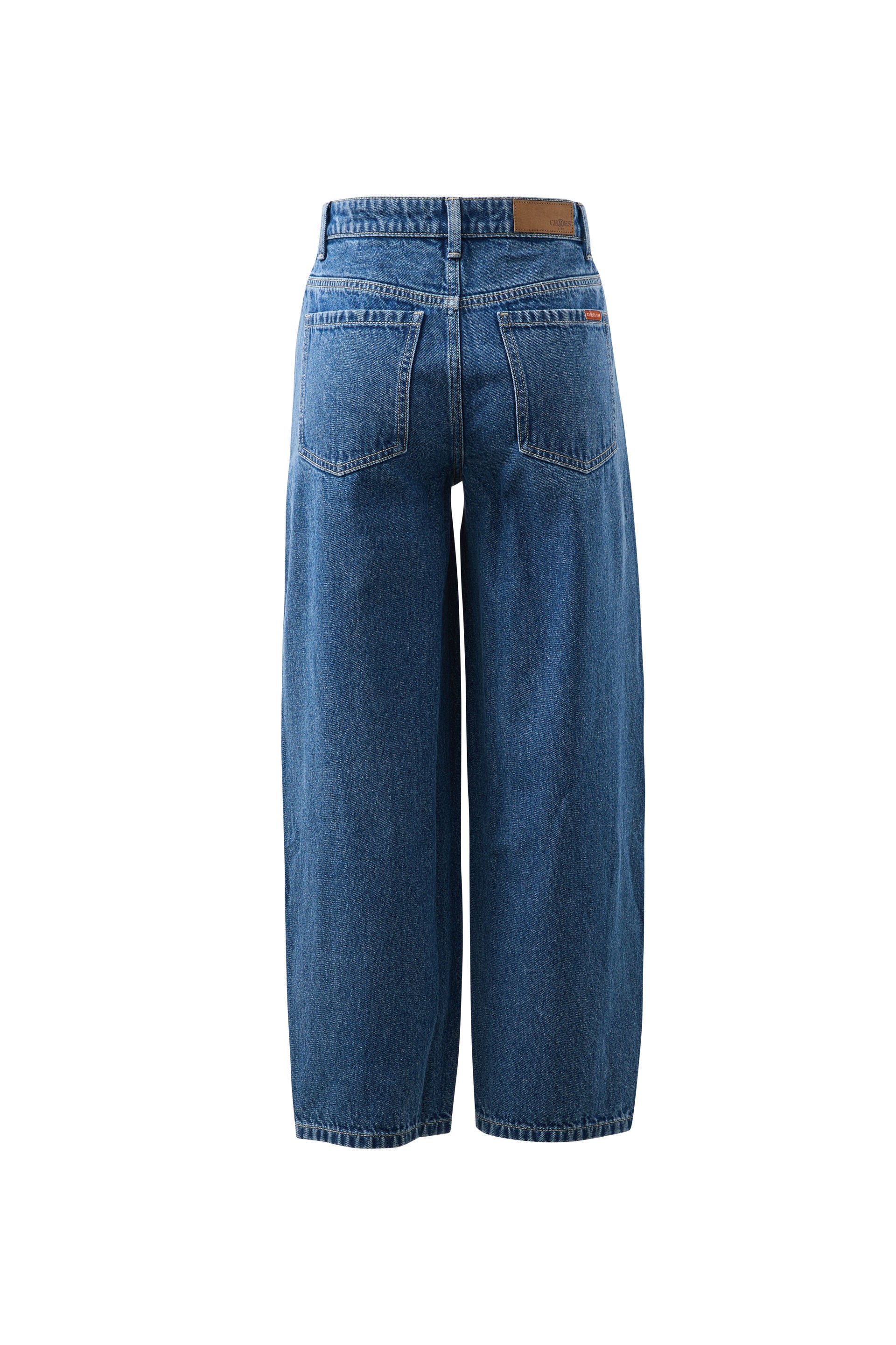 Ceres Life | Leah Tapered Barrel Jean - Fresh Indigo