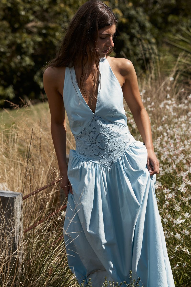 Roame | Maddie Halter Dress - Powder Blue