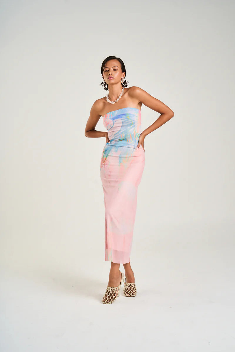 Summi Summi | Strapless Mesh Dress - Meduse Phase