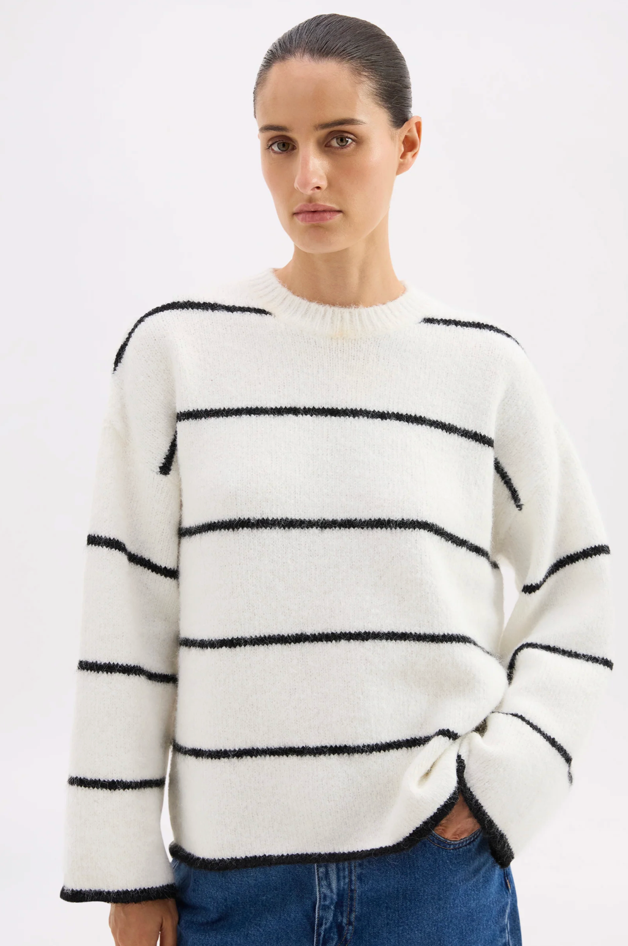 Nude Lucy | Colter Knit - Black Stripe