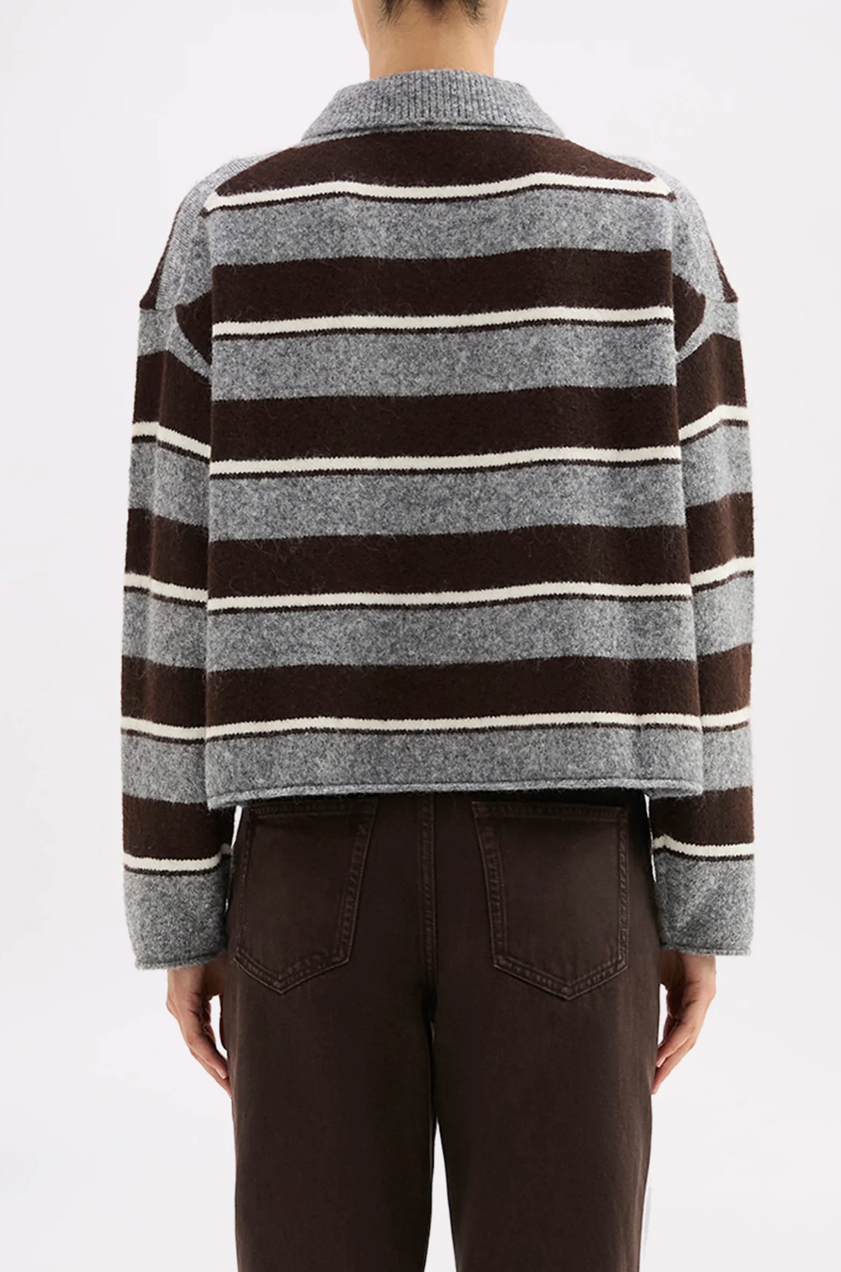 Nude Lucy | Maia Rugby Knit - Charcoal Stripe