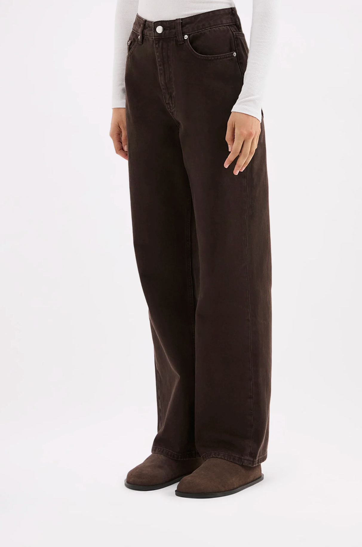 Nude Lucy | Organic Relaxed Leg Jean - Espresso
