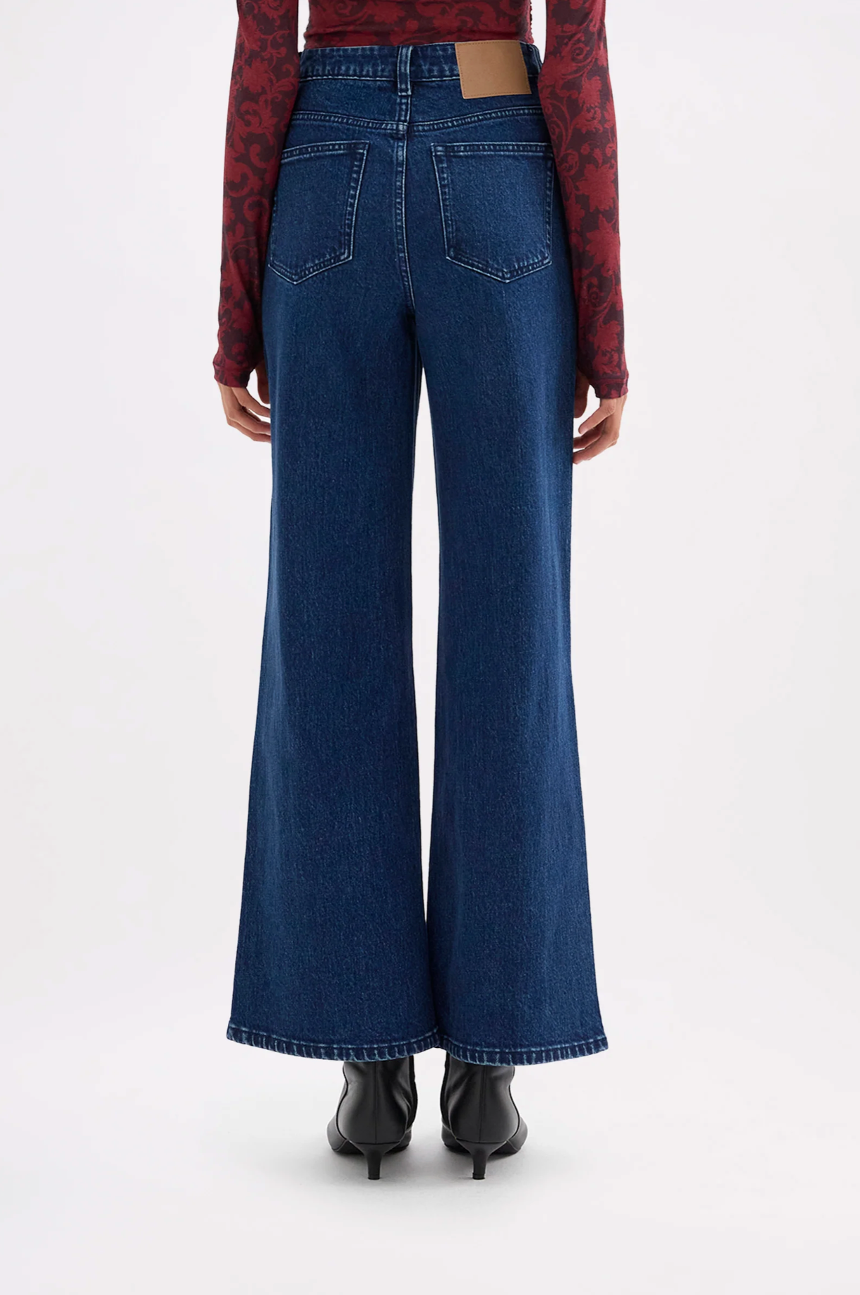 Nude Lucy | Organic Stretch Wide Leg Jean - Lake Blue