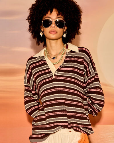 The Upside | Wonder Knit Polo - Stripe
