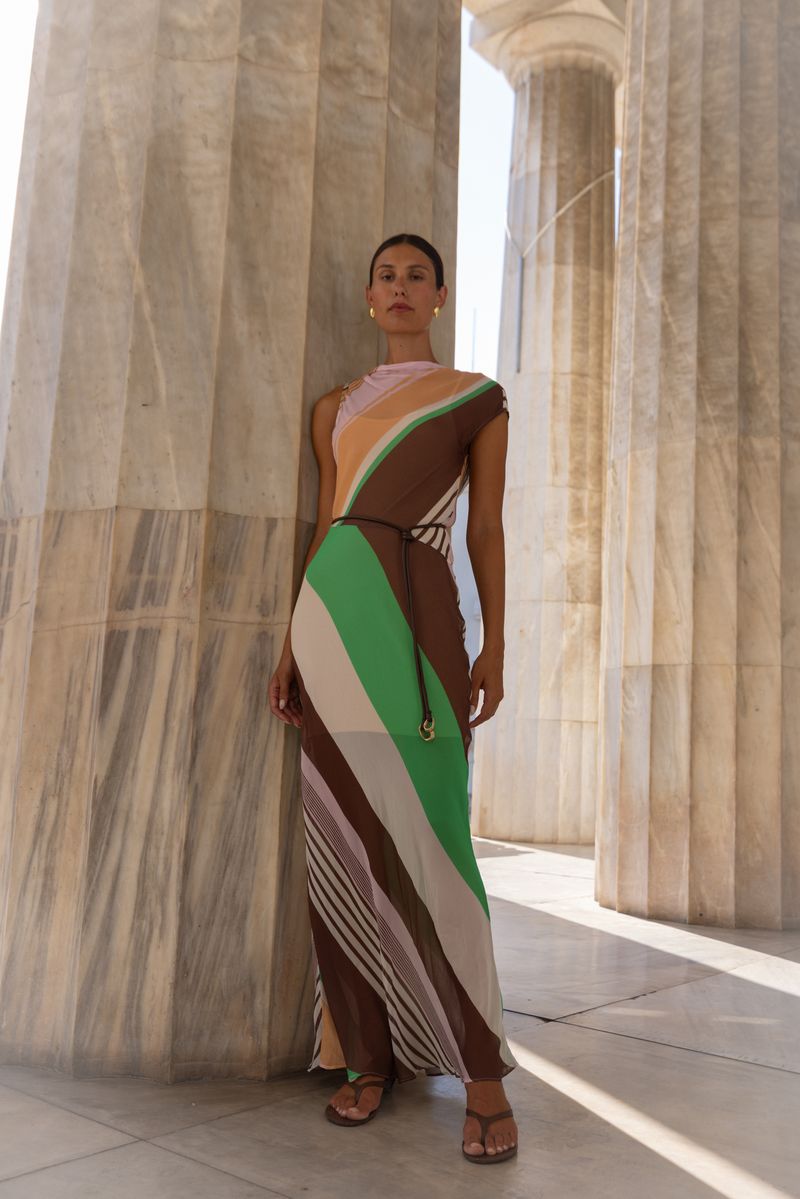 Roame | Capri Maxi Dress - Tango Stripe