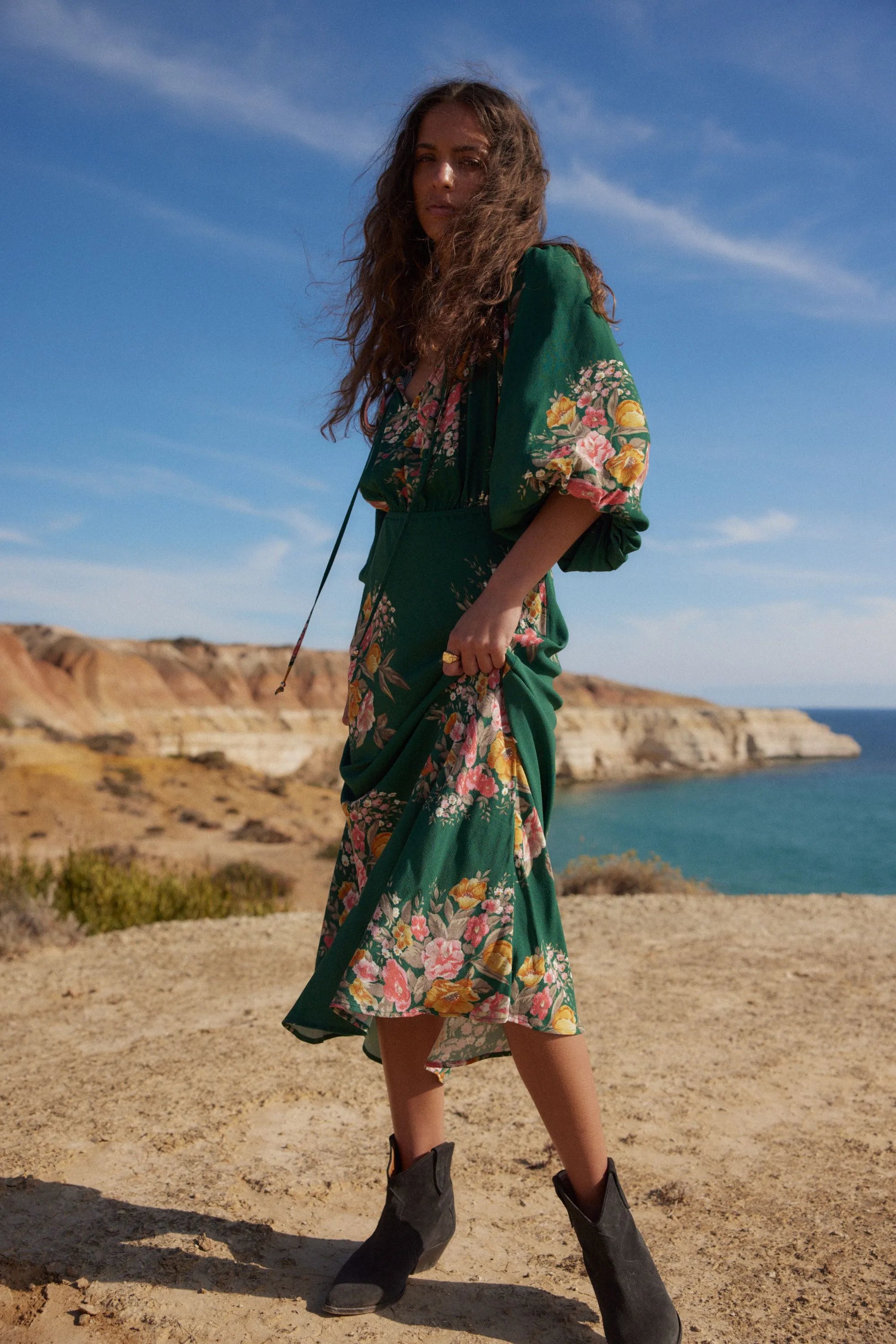 Auguste The Label | Zelda Midi Dress - Emerald Green