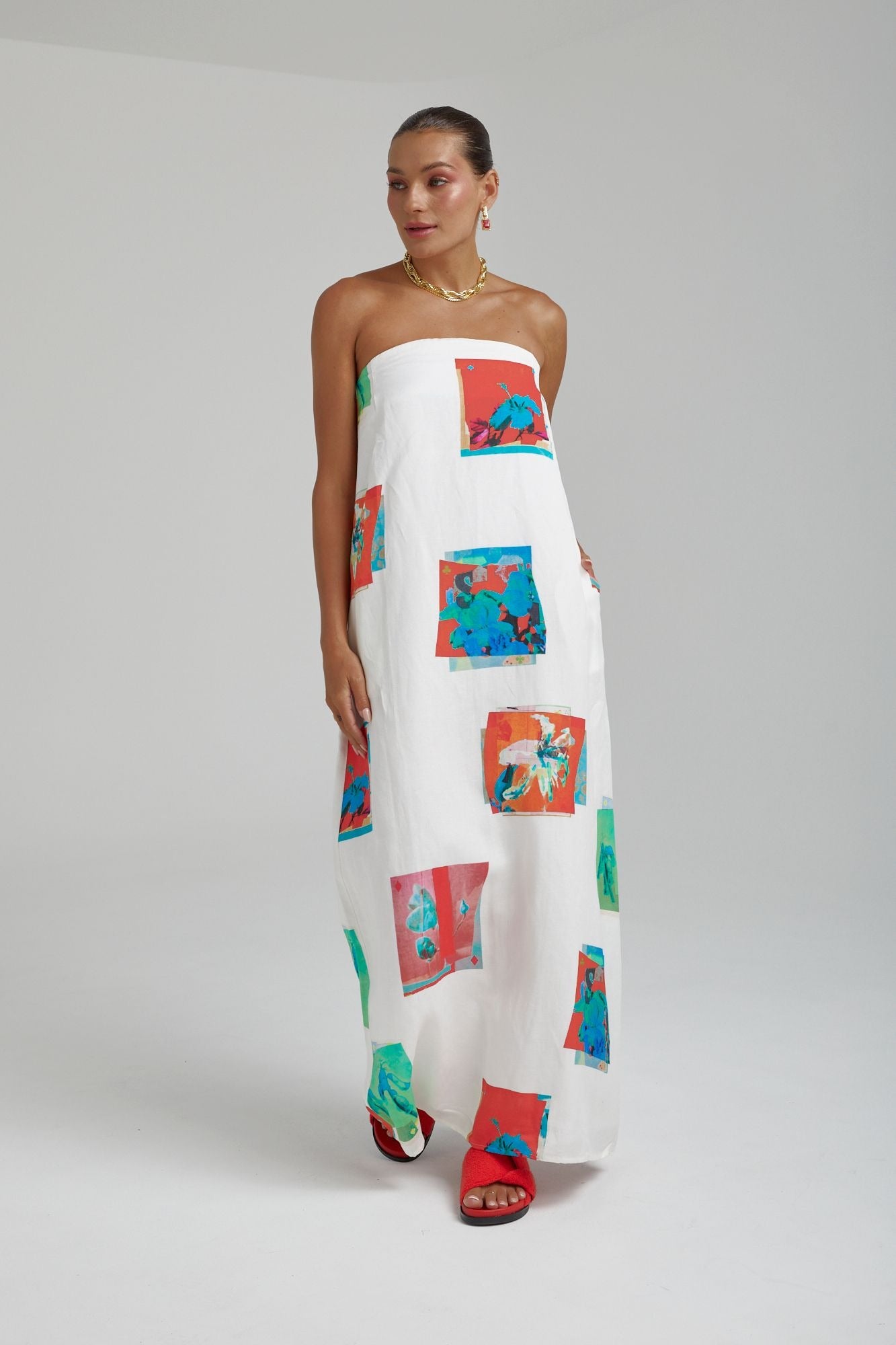 Summi Summi | Strapless Maxi Dress - Montage White