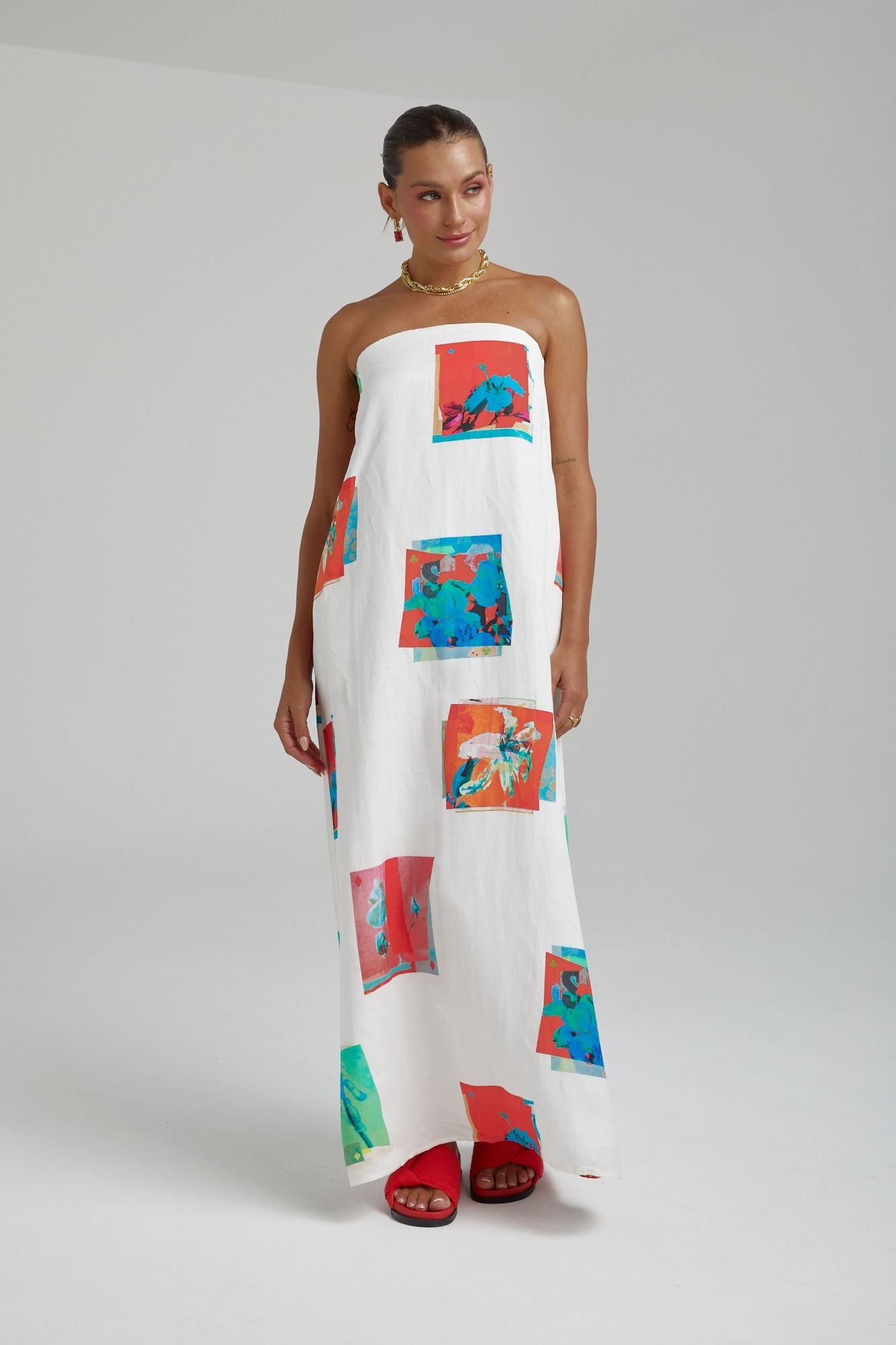 Summi Summi | Strapless Maxi Dress - Montage White