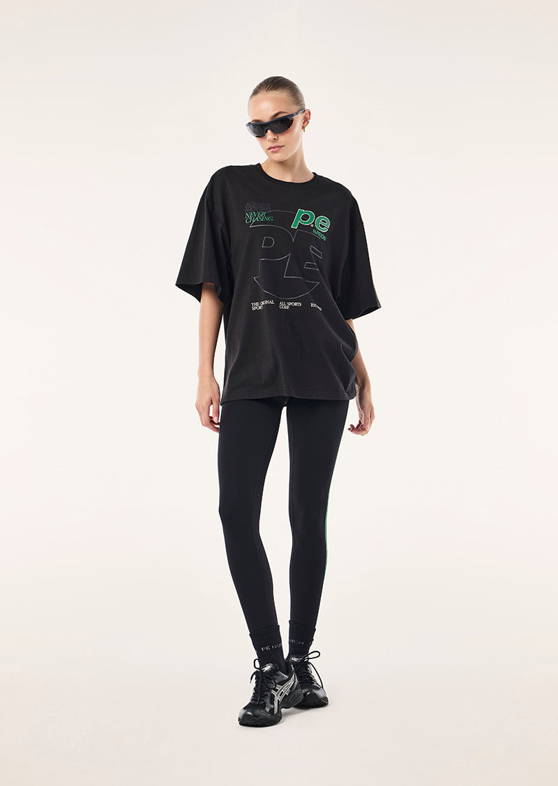 PE Nation | Current Oversized Tee - Black