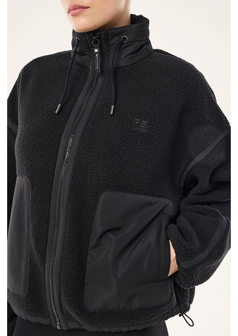 PE Nation | Lennon Sherpa Jacket - Black