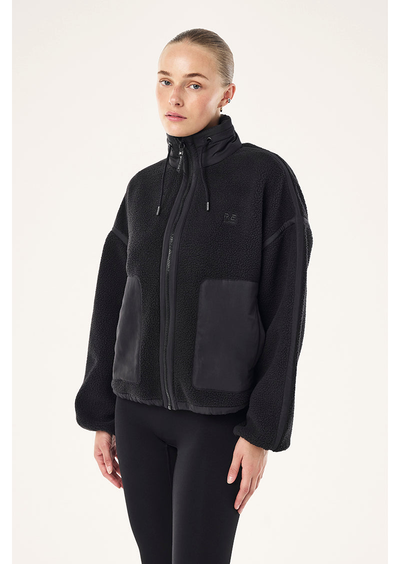 PE Nation | Lennon Sherpa Jacket - Black