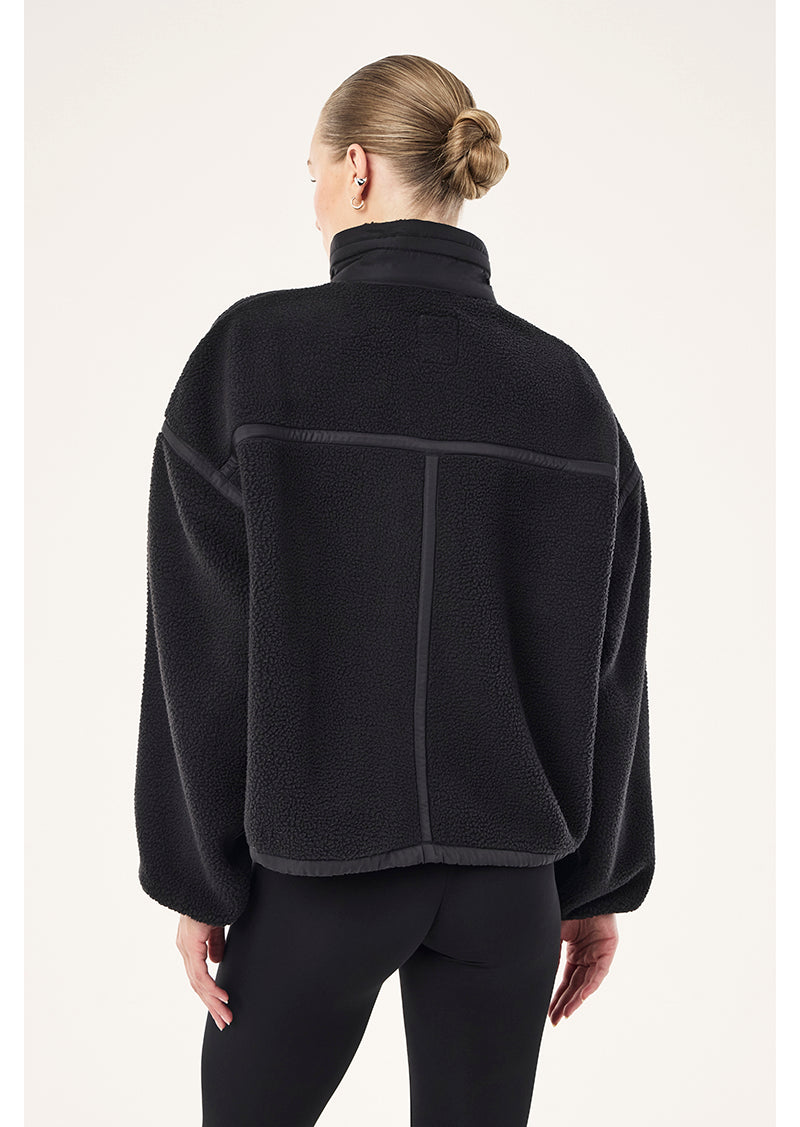PE Nation | Lennon Sherpa Jacket - Black