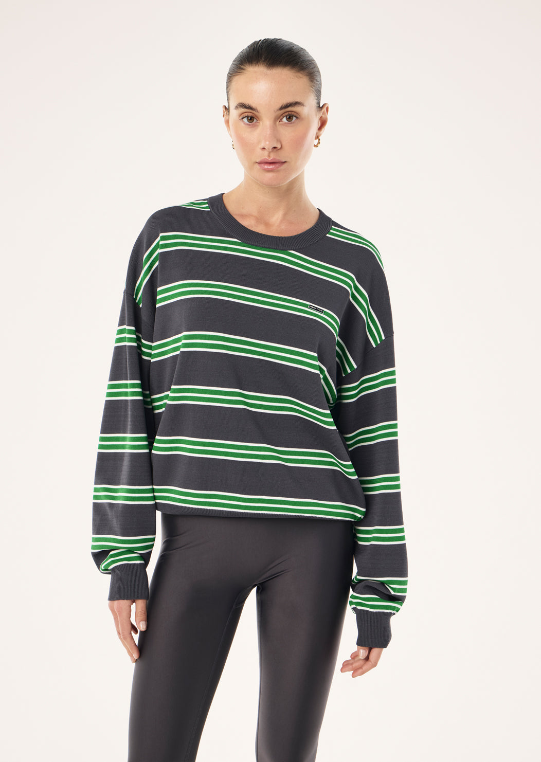 PE Nation | Retreat Stripe Sweater - Iron Stripe