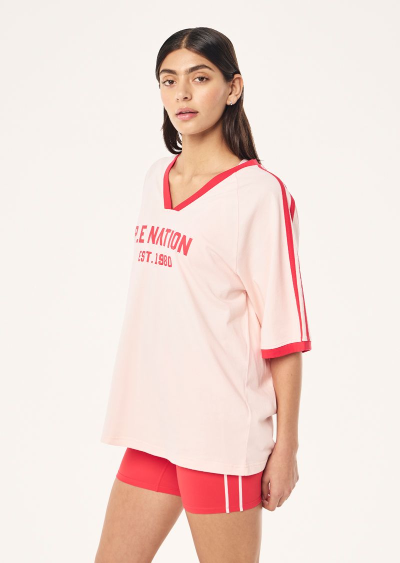 PE Nation | Spinout Baseball Tee - Soft Pink