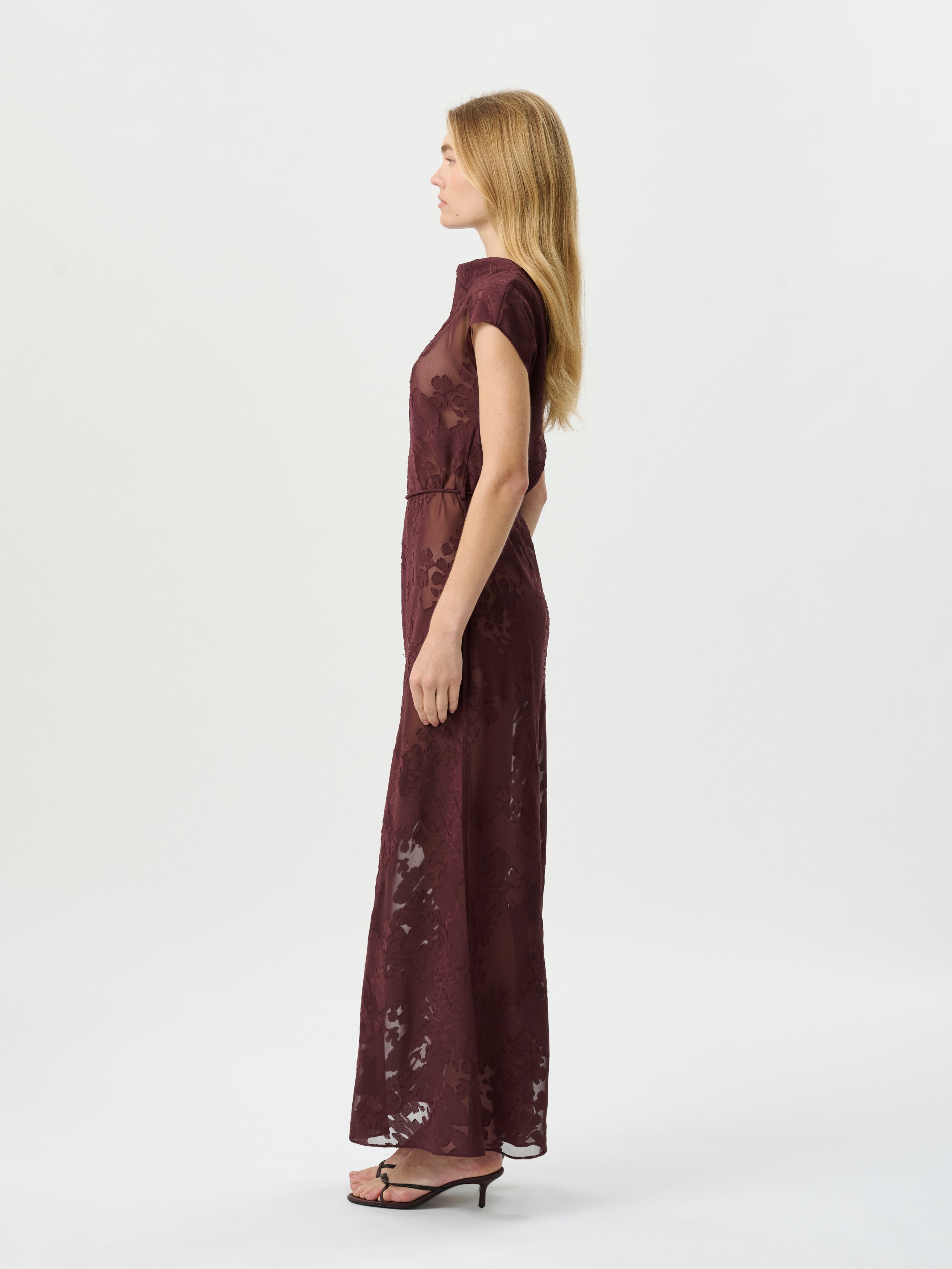 Roame | Capri Dress - Mulburry Jacquard