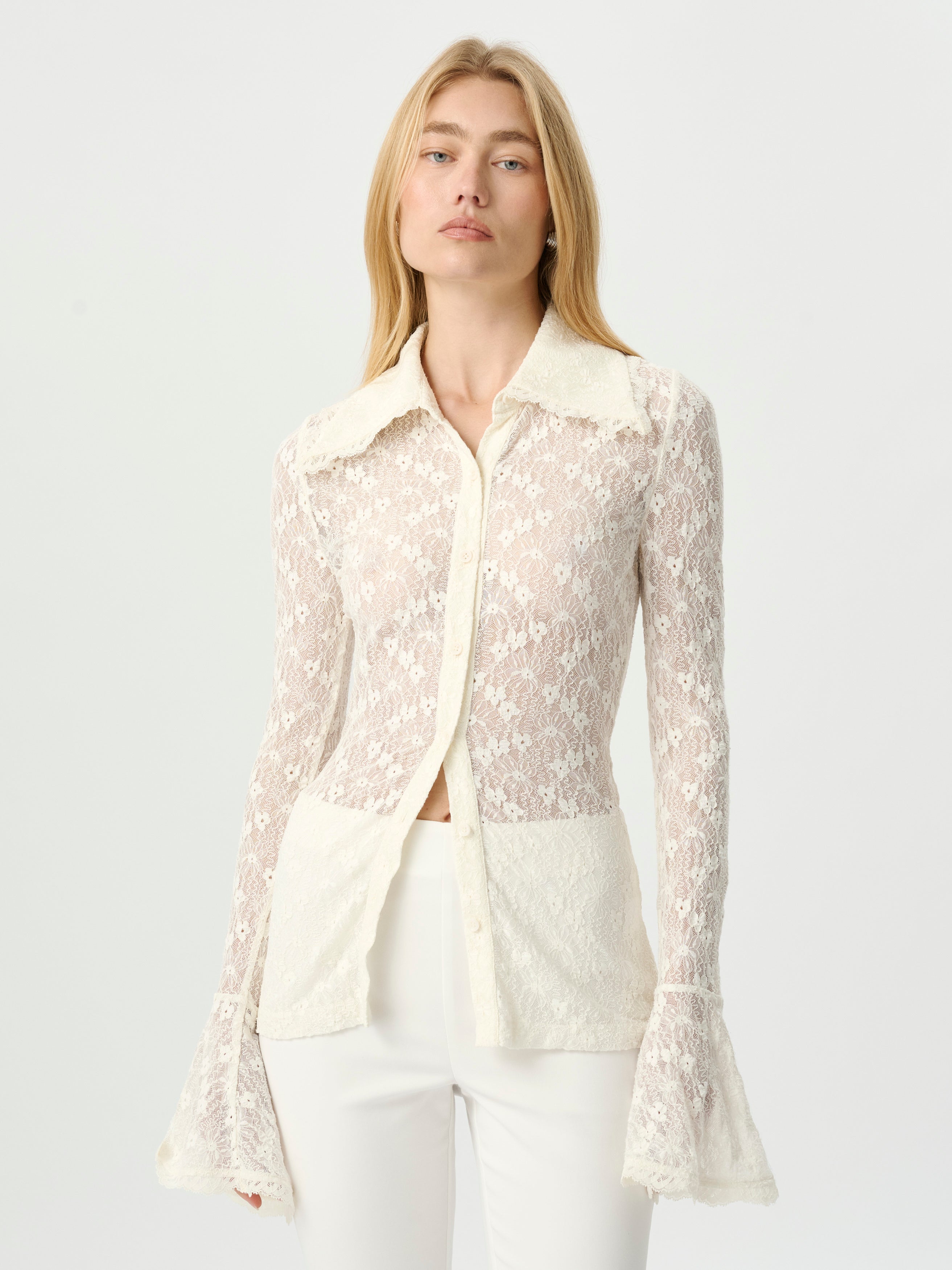 Roame | Daisie Shirt - Cameo Lace