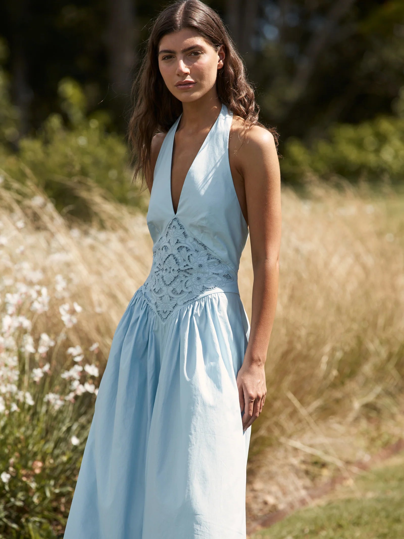 Roame | Maddie Halter Dress - Powder Blue