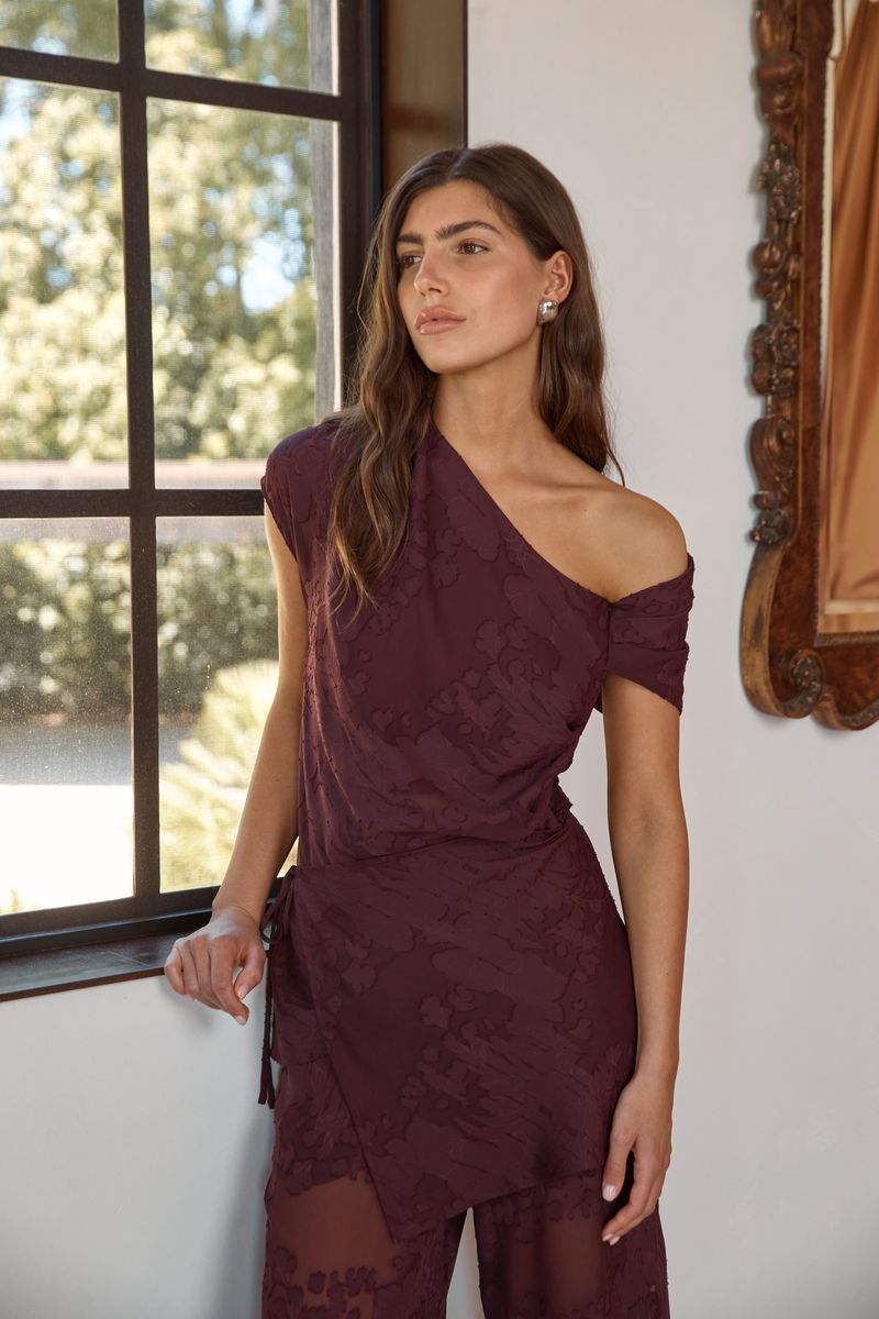 Roame | Marcel Top - Mulburry Jacquard