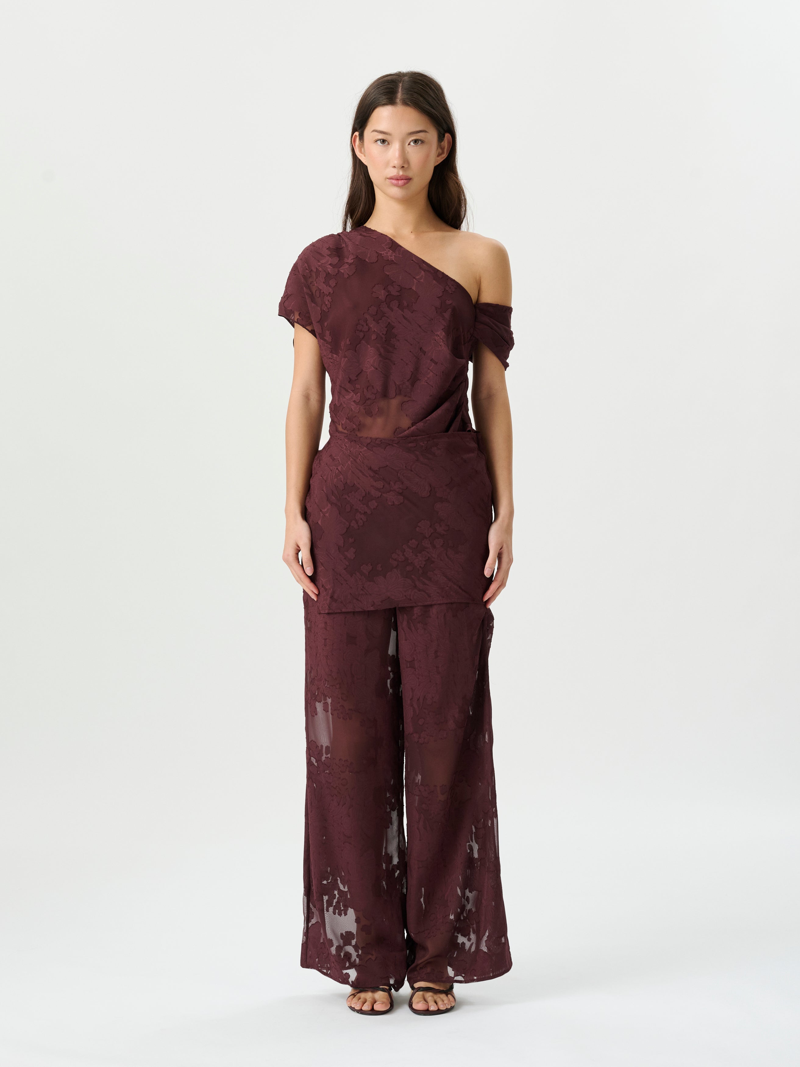 Roame | Marcel Top - Mulburry Jacquard