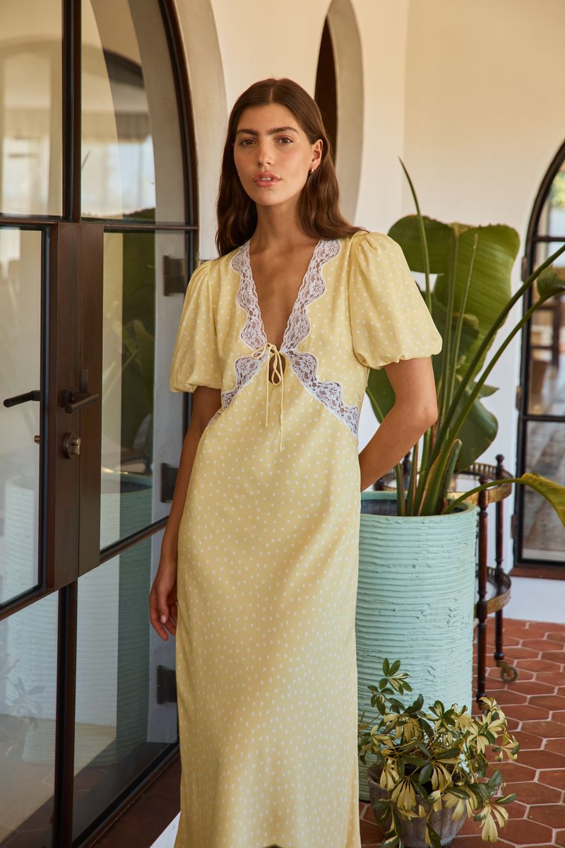 Sunny Midi Dress - Citron Confetti
