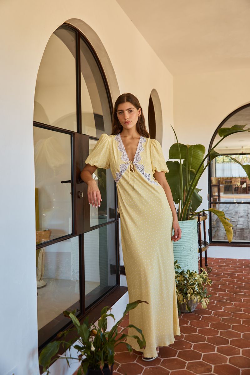 Sunny Midi Dress - Citron Confetti