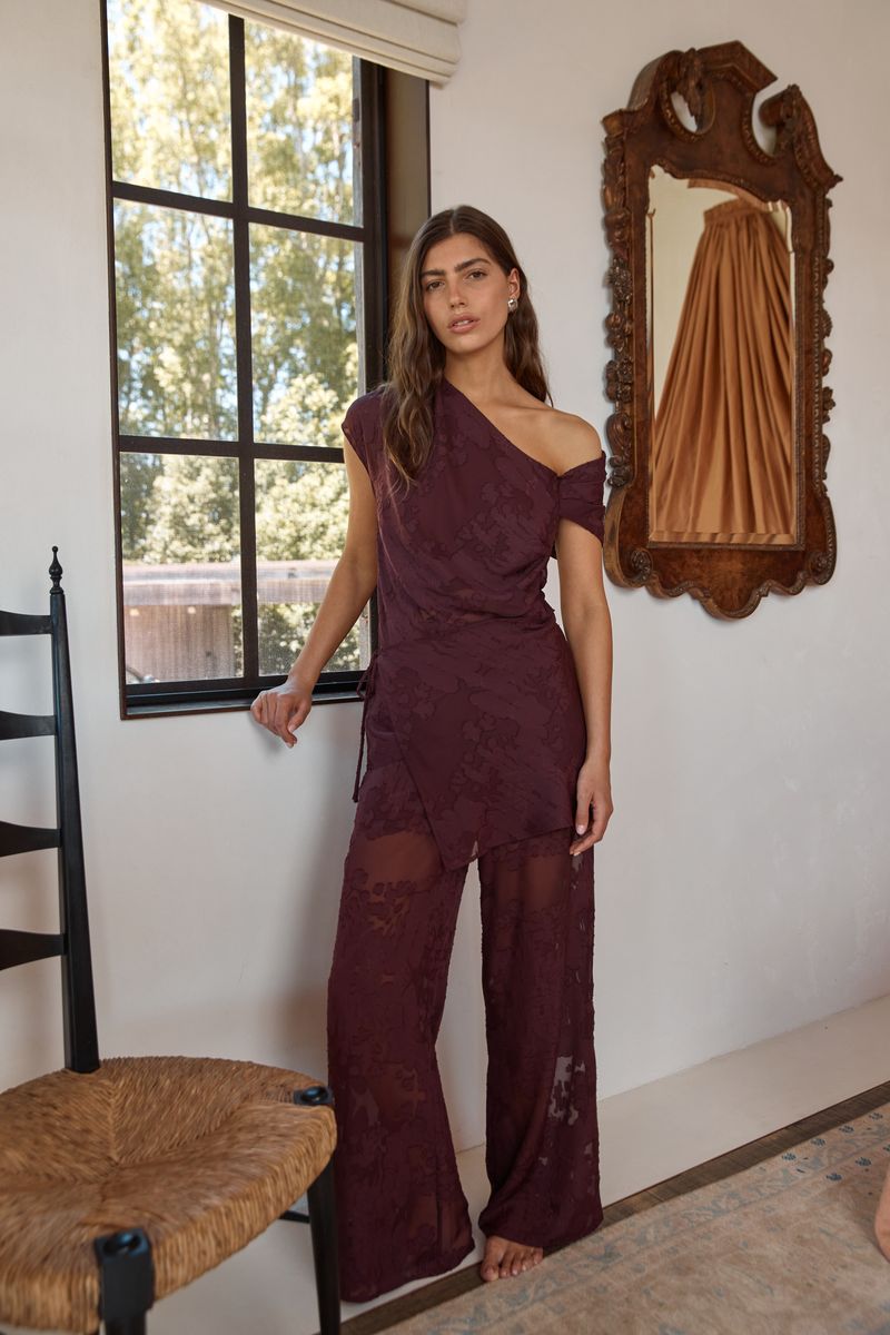 Roame | Tallow Pant - Mulburry Jacquard