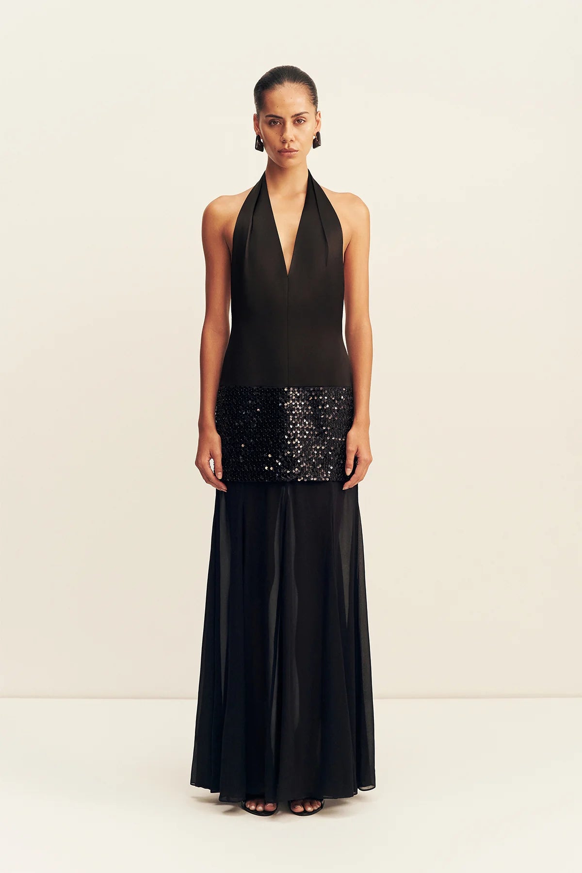 Shona Joy | Bianca Halter Plunged Maxi Dress