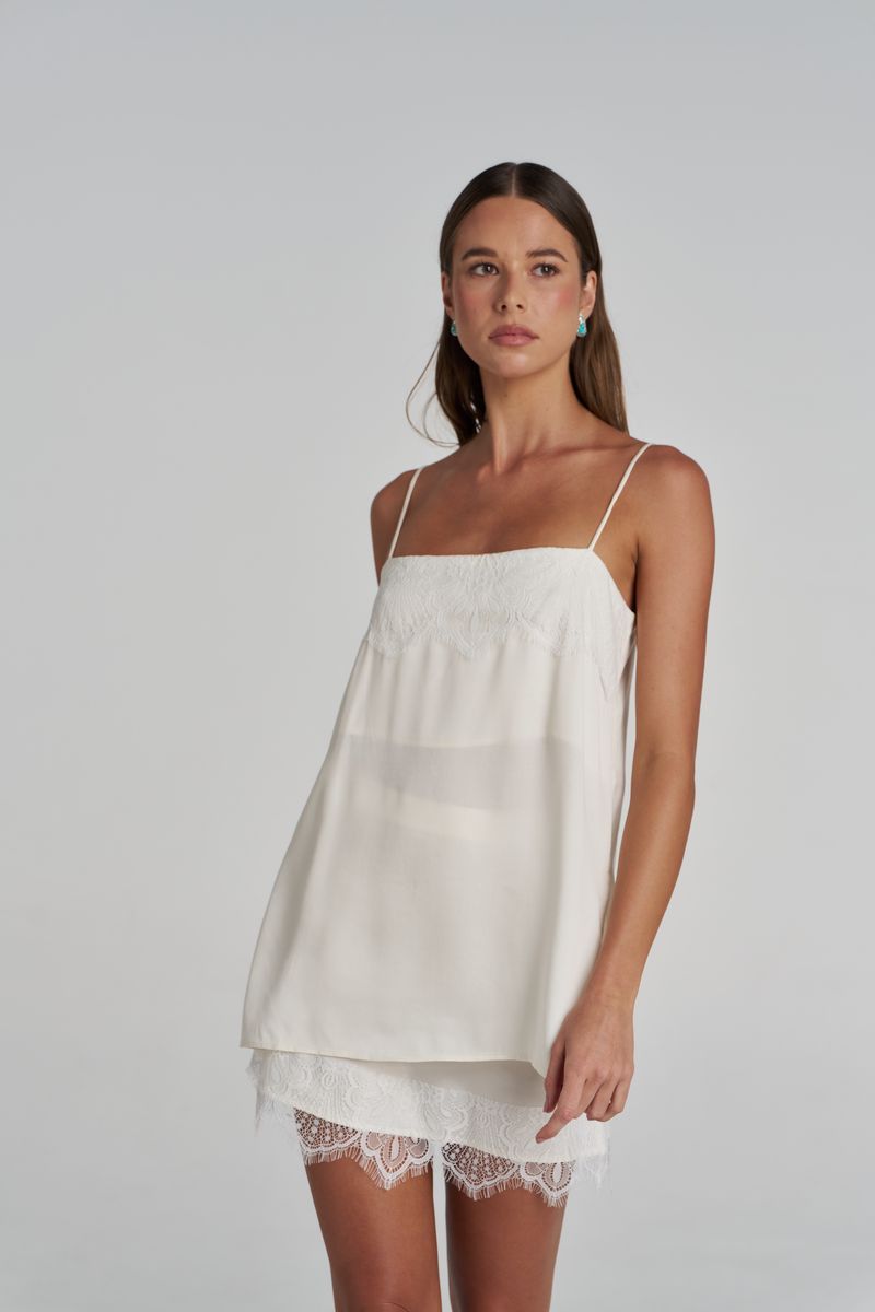 Summi Summi | Florence Shift Top - White
