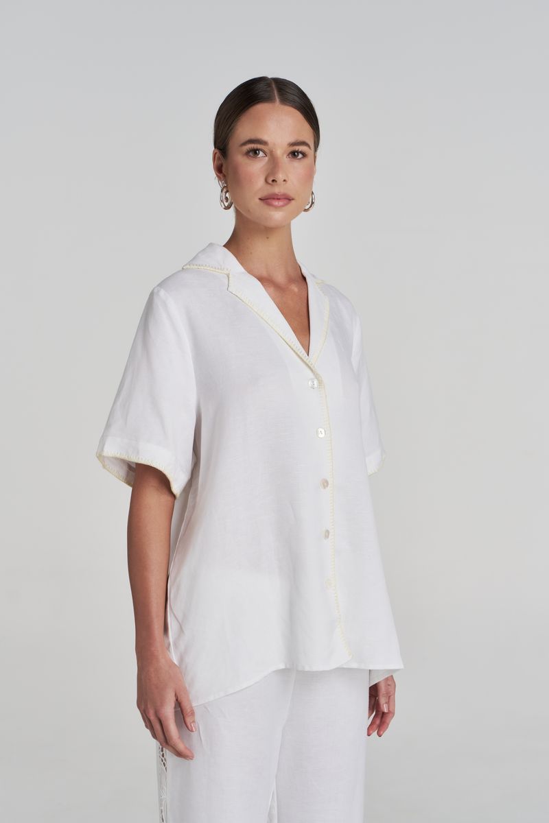 Summi Summi | SS Anglaise Shirt - White