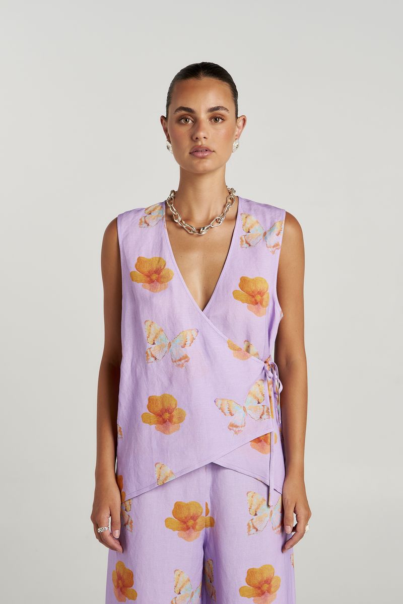 Summi Summi | Tie Front Vest - Reverie