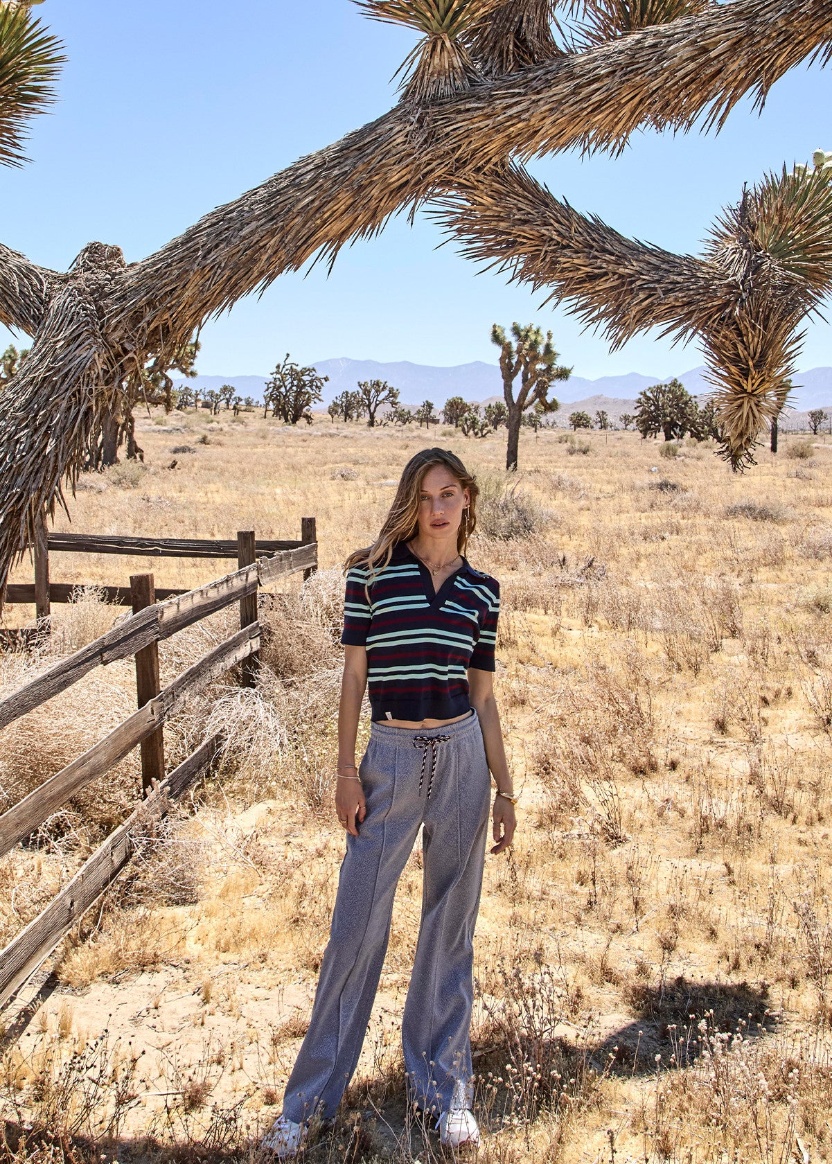 The Upside | Archie Collared Knit Polo - Stripe