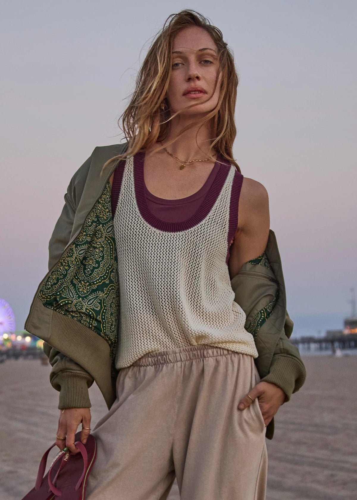 The Upside | Fenway Wales Knit Tank - Cream