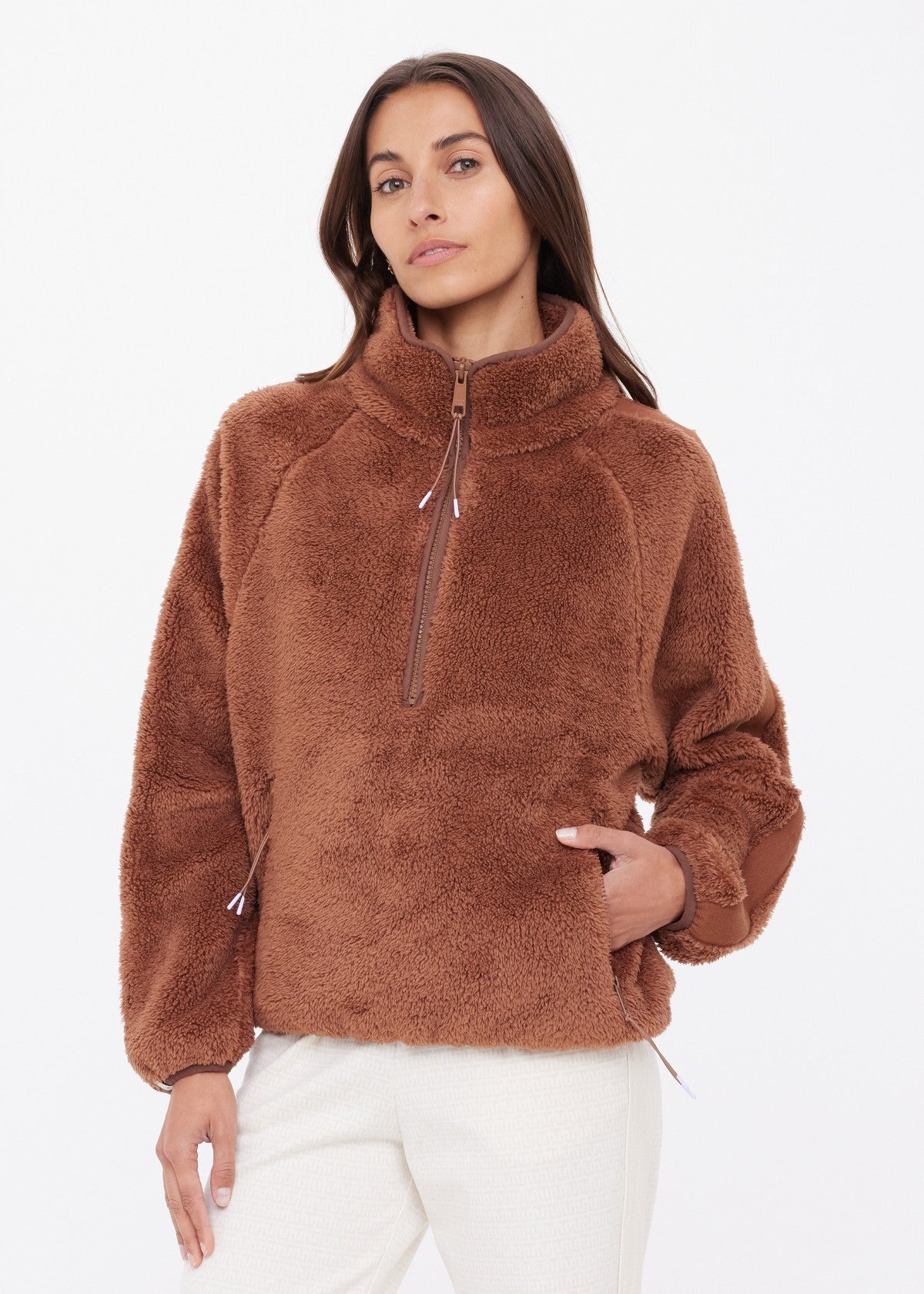 The Upside | Harlow Fleece Pullover - Walnut