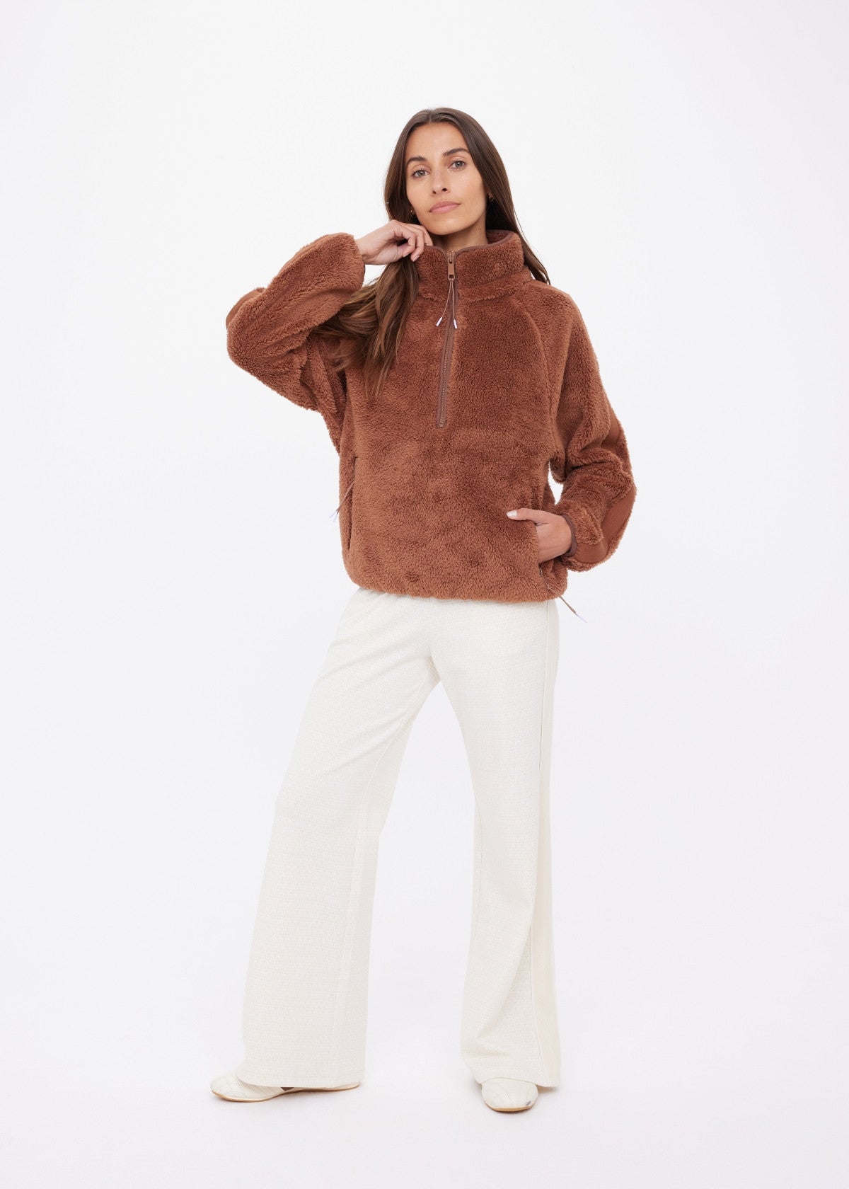 The Upside | Harlow Fleece Pullover - Walnut