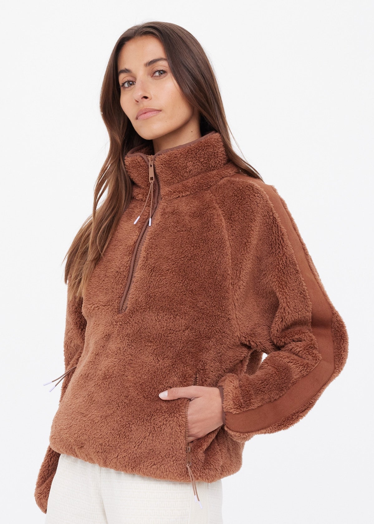 The Upside | Harlow Fleece Pullover - Walnut