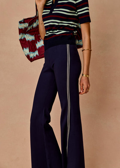 The Upside | Joyela Panelled Flare Pant - Navy