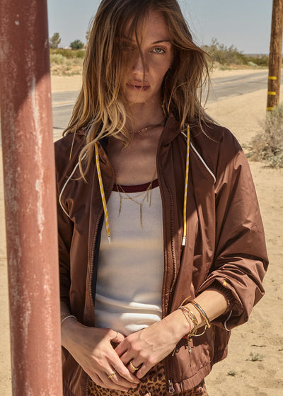 The Upside | Lila Zip Through Jacket - Chocolate