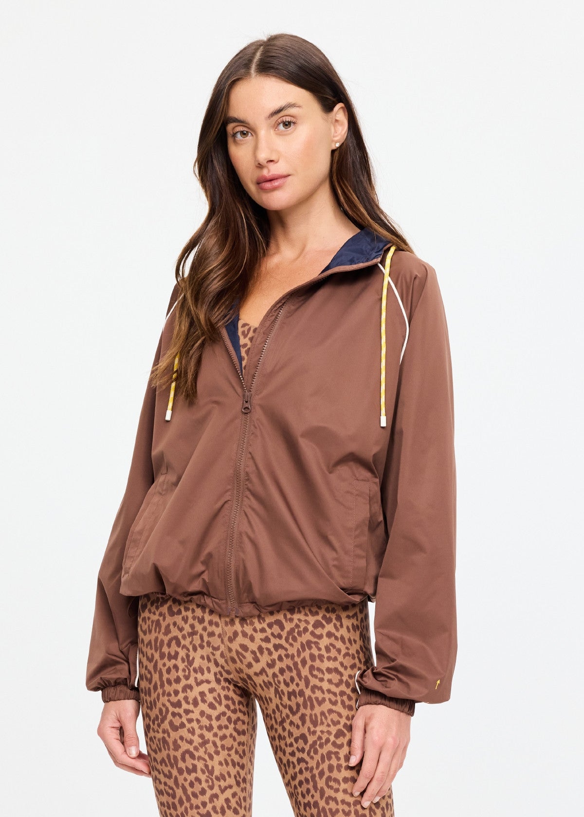 The Upside | Lila Zip Through Jacket - Chocolate