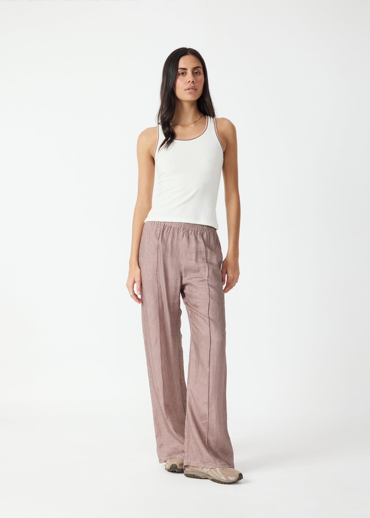 The Upside | Marnie Wide Leg Pant - Check Palacio