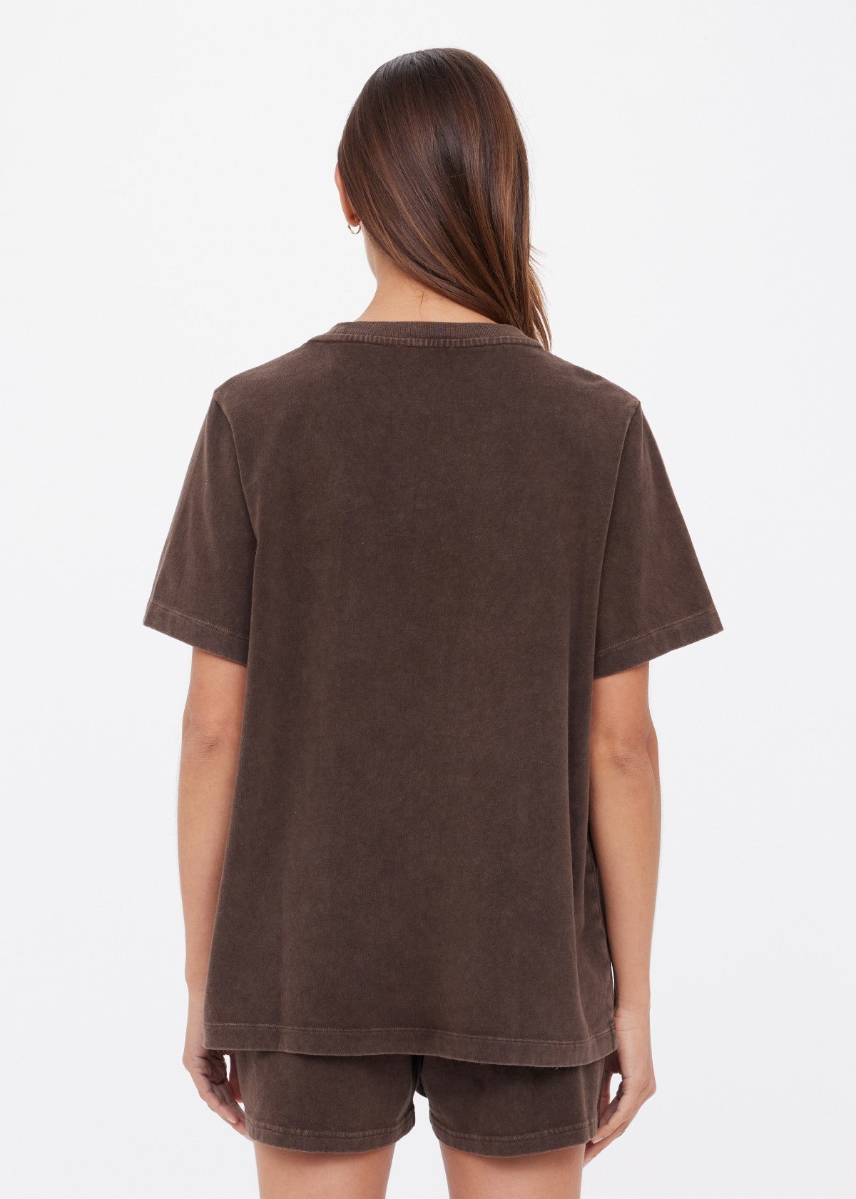 The Upside | Soho Eva Crew Neck Tee - Cocoa